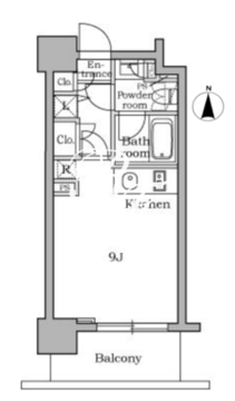 レジディア三軒茶屋 203 間取り図