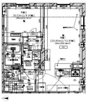 レピュア目黒本町レジデンス 101 間取り図