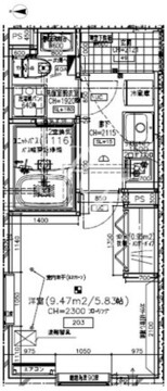 レピュア目黒本町レジデンス 203 間取り図
