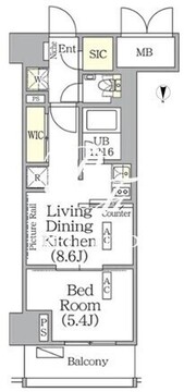 ザ・パークハビオ神楽坂レジデンスサウス 519 間取り図
