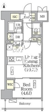 ザ・パークハビオ神楽坂レジデンスサウス 909 間取り図