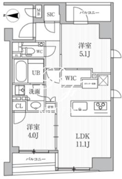 シーズンフラッツ日本橋人形町プレミア 904 間取り図