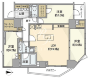 グランリビオ千代田平河町 1202 間取り図