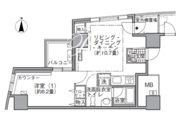 アクティ汐留 1220 間取り図