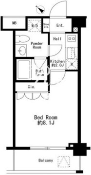 プライムアーバン用賀2 203 間取り図