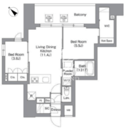 バウスフラッツ蔵前 701 間取り図