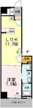 ヒルフラット大崎 411 間取り図