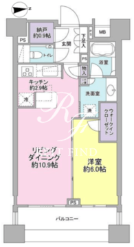 パークハウス千代田富士見 402 間取り図