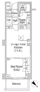 ブリリア代官山プレステージ 222 間取り図