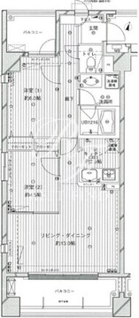 コスモリード西馬込 201 間取り図
