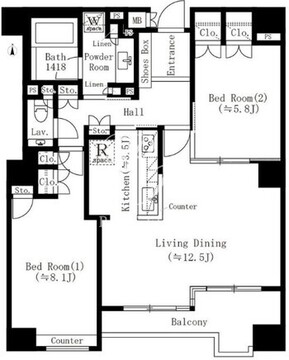 パークサイド・ウイングス 505 間取り図