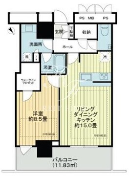ザ・タワー十条 1317 間取り図