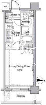 パークアクシス浜松町 604 間取り図