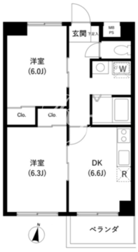 サンセゾンＩ 312 間取り図