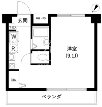 サンセゾンＩ 401 間取り図