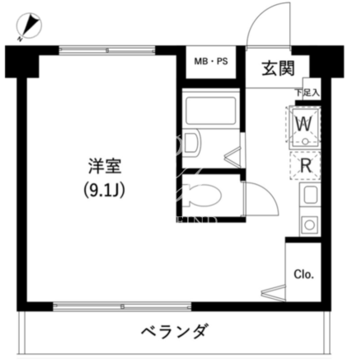 サンセゾンＩ 402 間取り図