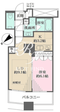 ザ・パークハウス西新宿タワー60 306 間取り図