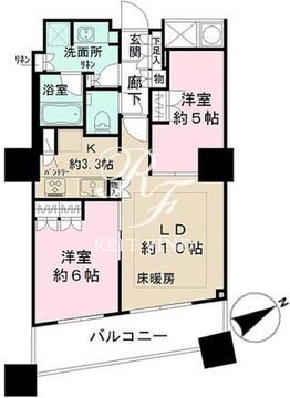 ザ・パークハウス西新宿タワー60 2117 間取り図
