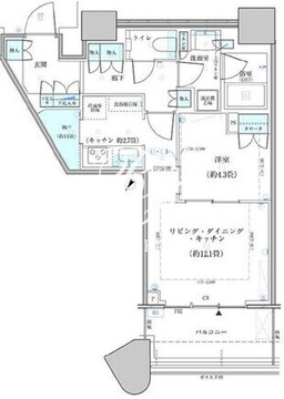 パークタワー勝どき S-4807 間取り図