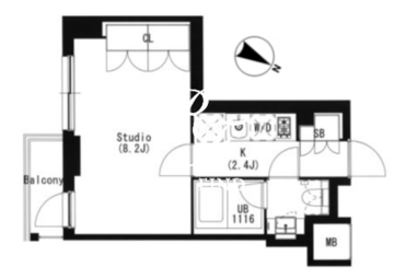 品川イースト 504 間取り図