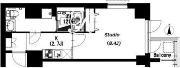 エスティメゾン押上 717 間取り図