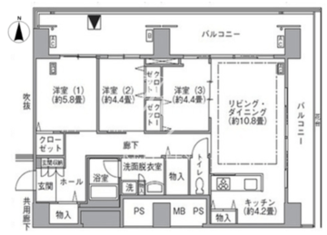 東雲キャナルコートCODAN 17-513 間取り図