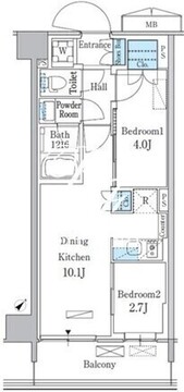 パークアクシス品川南大井パークフロント 809 間取り図