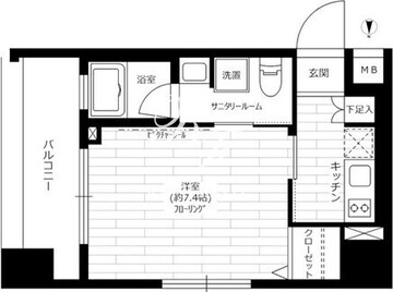 グランドコンシェルジュ新御徒町駅前 301 間取り図