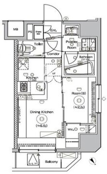 シーフォルム上野アジールコート 503 間取り図