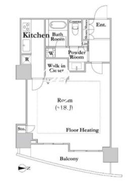 河田町ガーデン C-3206 間取り図