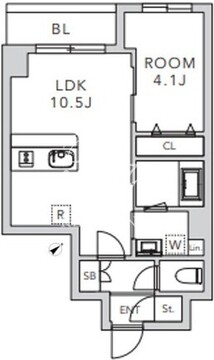 クレアーレ上目黒諏訪山 101 間取り図