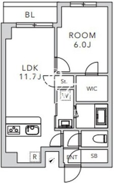 クレアーレ上目黒諏訪山 203 間取り図