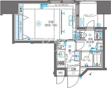 ズーム新宿南セカンド 203 間取り図