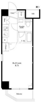 ログ都庁前 301 間取り図