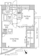 パークフラッツ芝浦 904 間取り図