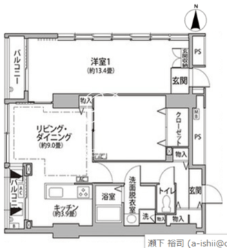 東雲キャナルコートCODAN 12-1205 間取り図