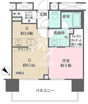 ザ・パークハウス渋谷美竹 202 間取り図
