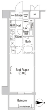 コンフォリア新宿 602 間取り図
