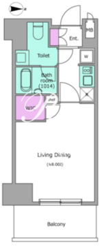 レジディア杉並方南町 122 間取り図