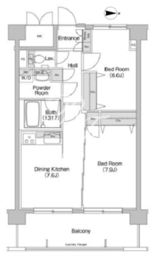 コンフォリア東品川 506 間取り図