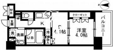 レジディア文京本郷 405 間取り図