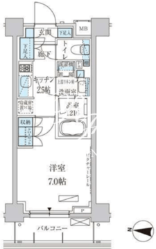パークアクシス池上 210 間取り図