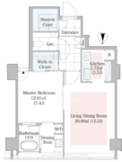 ラ・トゥール渋谷 1304 間取り図