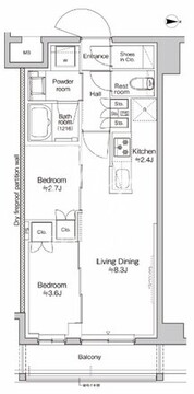 レジデンス高円寺 321 間取り図