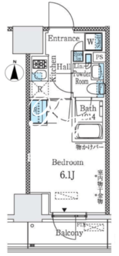 パークキューブ大井町レジデンス 404 間取り図
