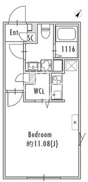グランパセオ下北沢 201 間取り図