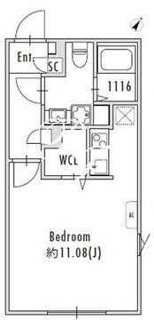 グランパセオ下北沢 401 間取り図