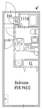 グランパセオ下北沢 402 間取り図