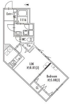 グランパセオ下北沢 102 間取り図