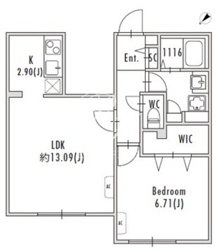 グランパセオ下北沢 104 間取り図